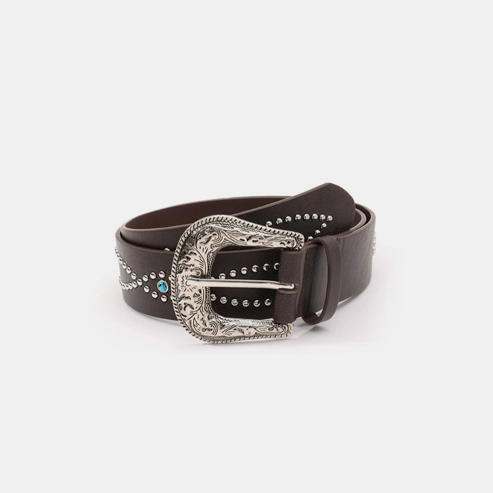 PU Leather Rhinestone Belt 