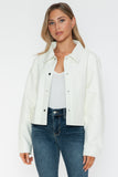 Snobbish Snap Down Long Sleeve PU Leather Jacket 