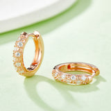 Moissanite 925 Sterling Silver Huggie Earrings 