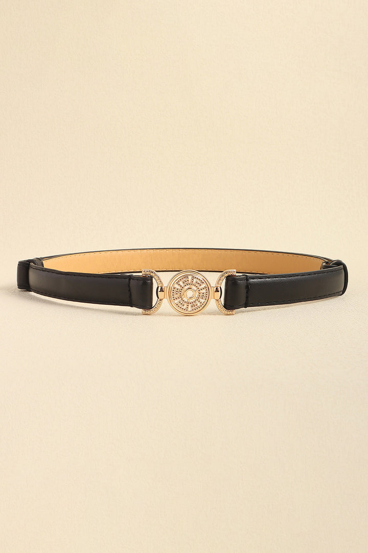 Rhinestone Decor PU Leather Belt 