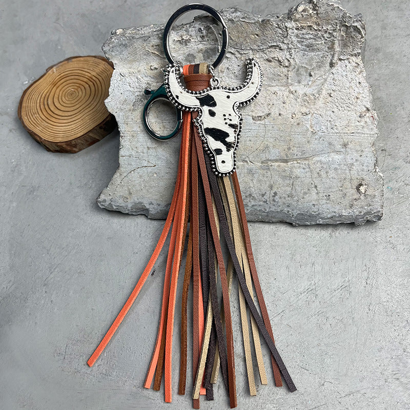 Bull Shape Fringe Key Chain 