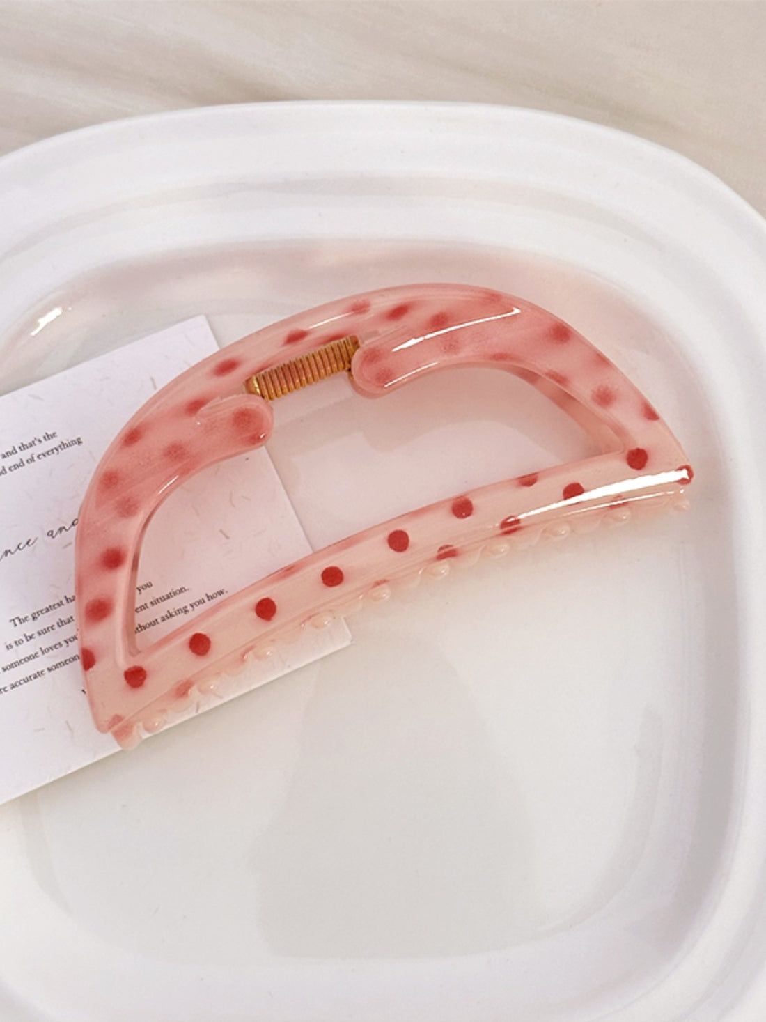 PC Polka Dot Hair Claw Clip 