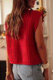 Button Down Sweater Vest with Pockets 