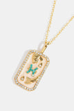 Rhinestone Constellation Pendant Copper Necklace 