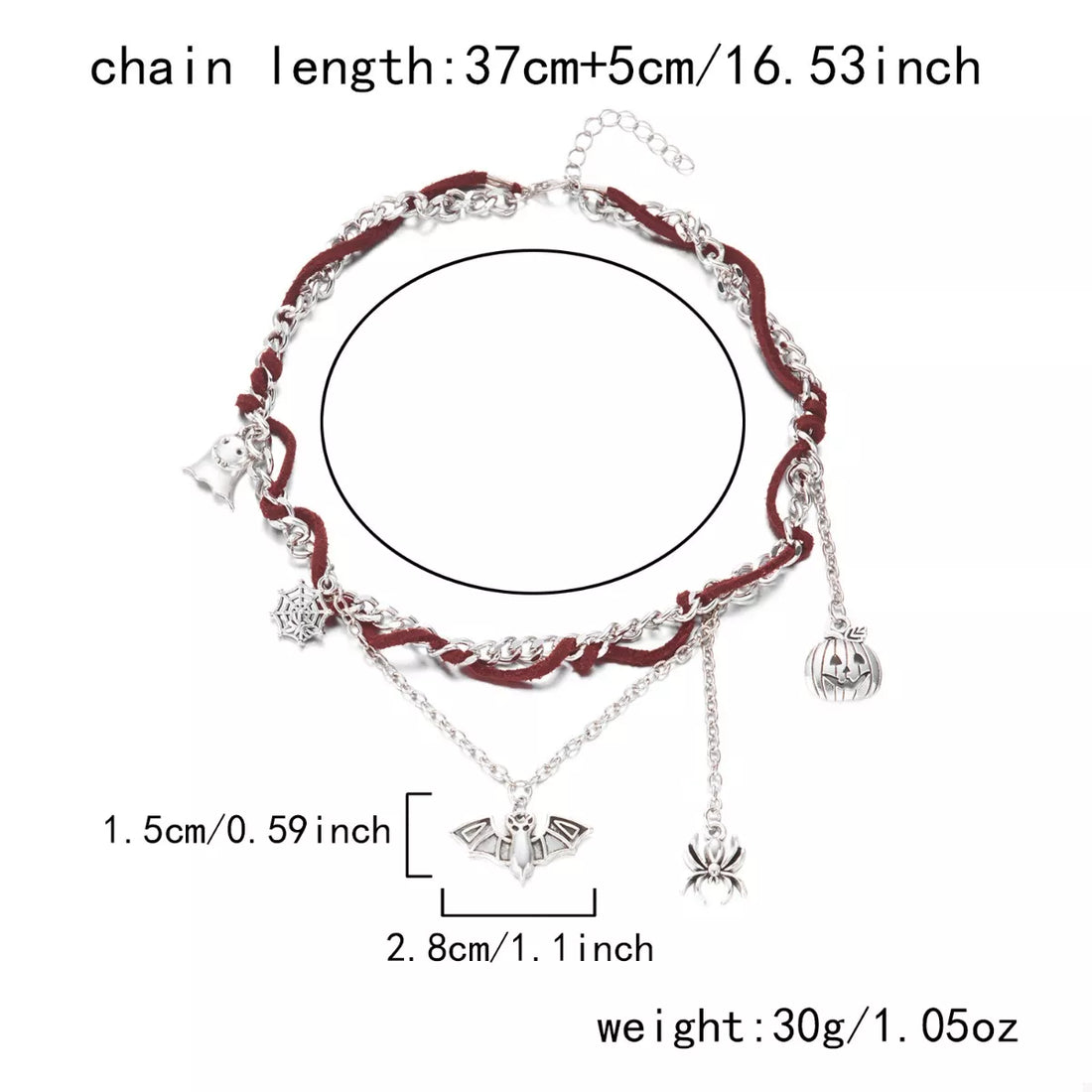 Halloween Double Layered Pendant Necklace 