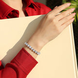 24 Carat Moissanite 925 Sterling Silver Heart Bracelet 