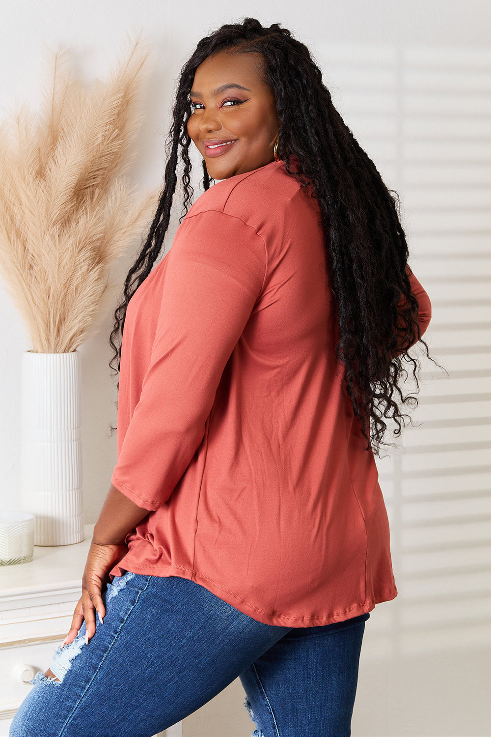 Culture Code Full Size Open Front Cardigan 