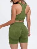 Scoop Neck Wide Strap Top and Shorts Active Set 