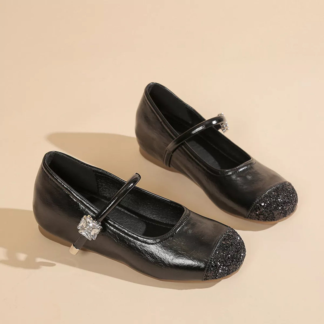 Round Toe Mary Jane Loafers 