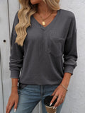 Mandy V-Neck Long Sleeve T-Shirt 