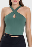 Millennia Crisscross Grecian Neck Active Cami 