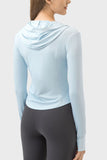 Millennia Pocketed Zip Up Hooded Long Sleeve Active Outerwear 