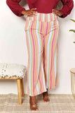 Double Take Striped Smocked Waist Pants with Pockets 