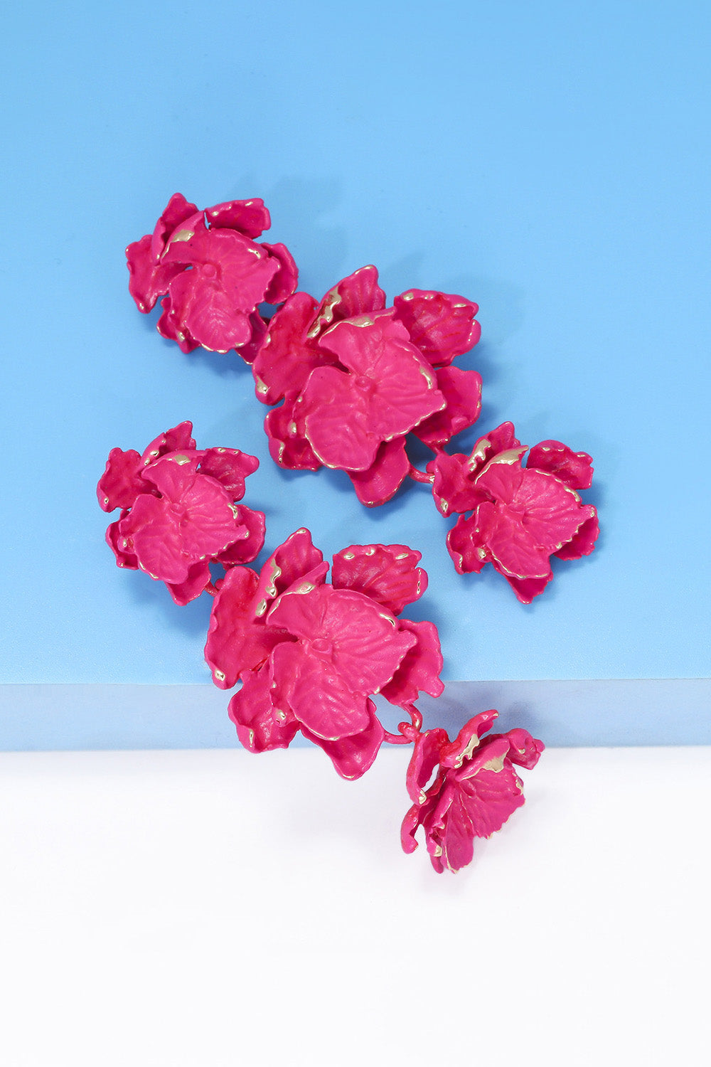 Flower Shape Zinc Alloy Dangle Earrings 