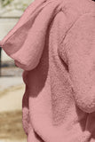 Full Size Teddy Hooded Jacket with Pockets 