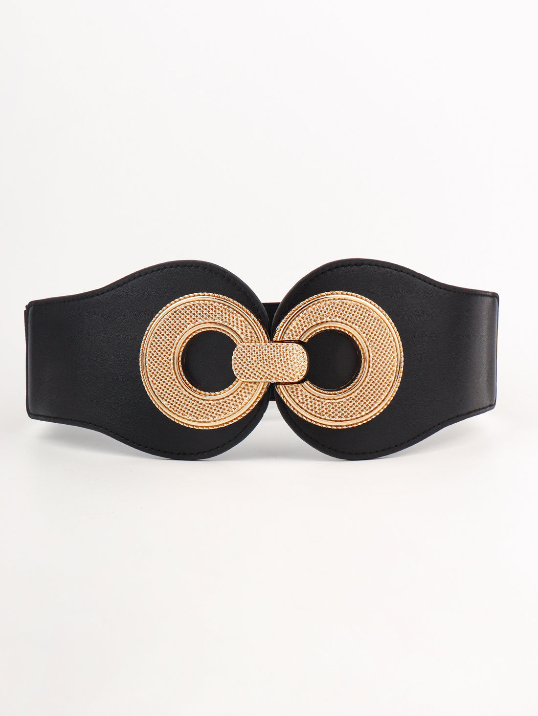 Alloy Buckle Elastic PU Belt 