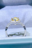 Adored 1 Carat Moissanite 925 Sterling Silver Heart Ring 