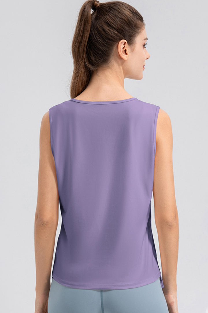 Notched Wide Strap Active Tank 