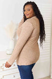 Double Take Notched Neck Ribbed Long Sleeve T-Shirt 