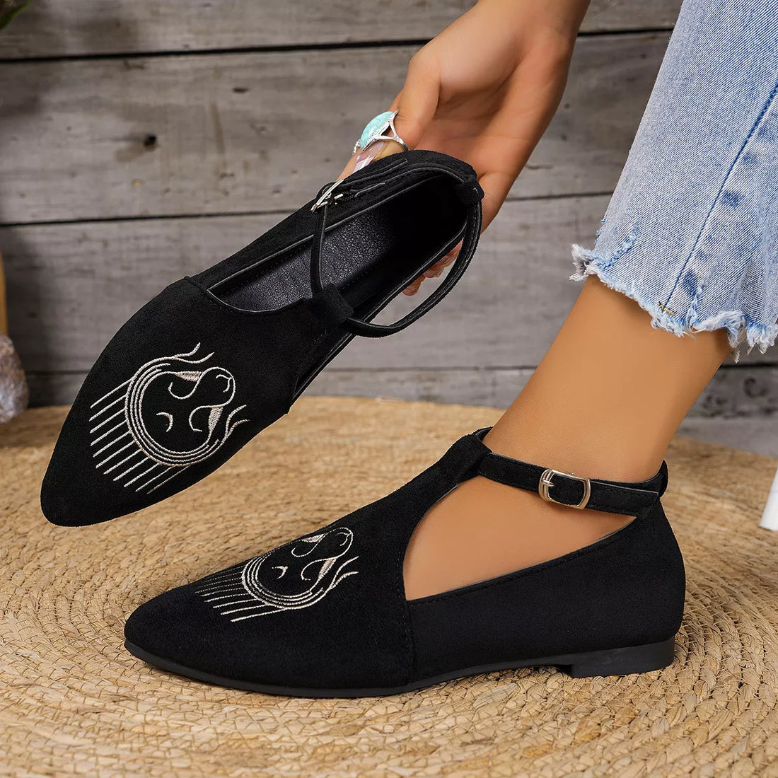 Point Toe Slip-Ons 