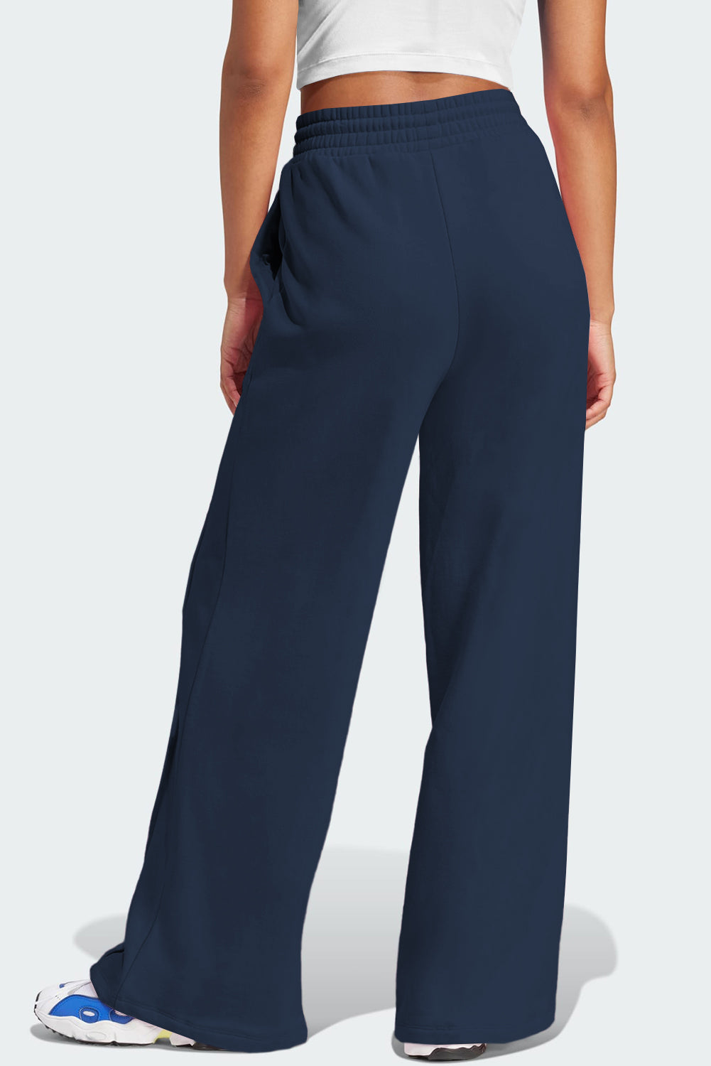 Drawstring Wide Leg Active Pants 