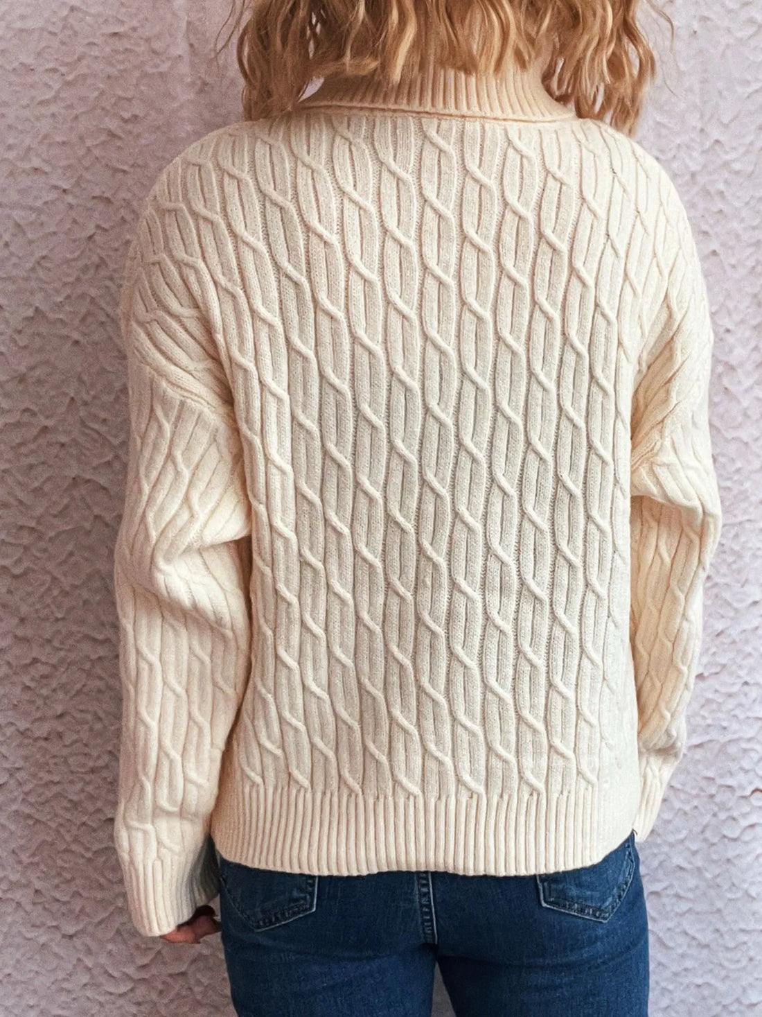 Pumpkin Turtleneck Long Sleeve Sweater 