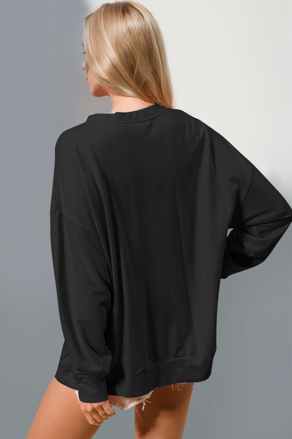 Double Take Sequin Nutcracker Round Neck Long Sleeve Sweatshirt 