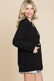 Culture Code One Button Long Sleeve Blazer with Pockets 