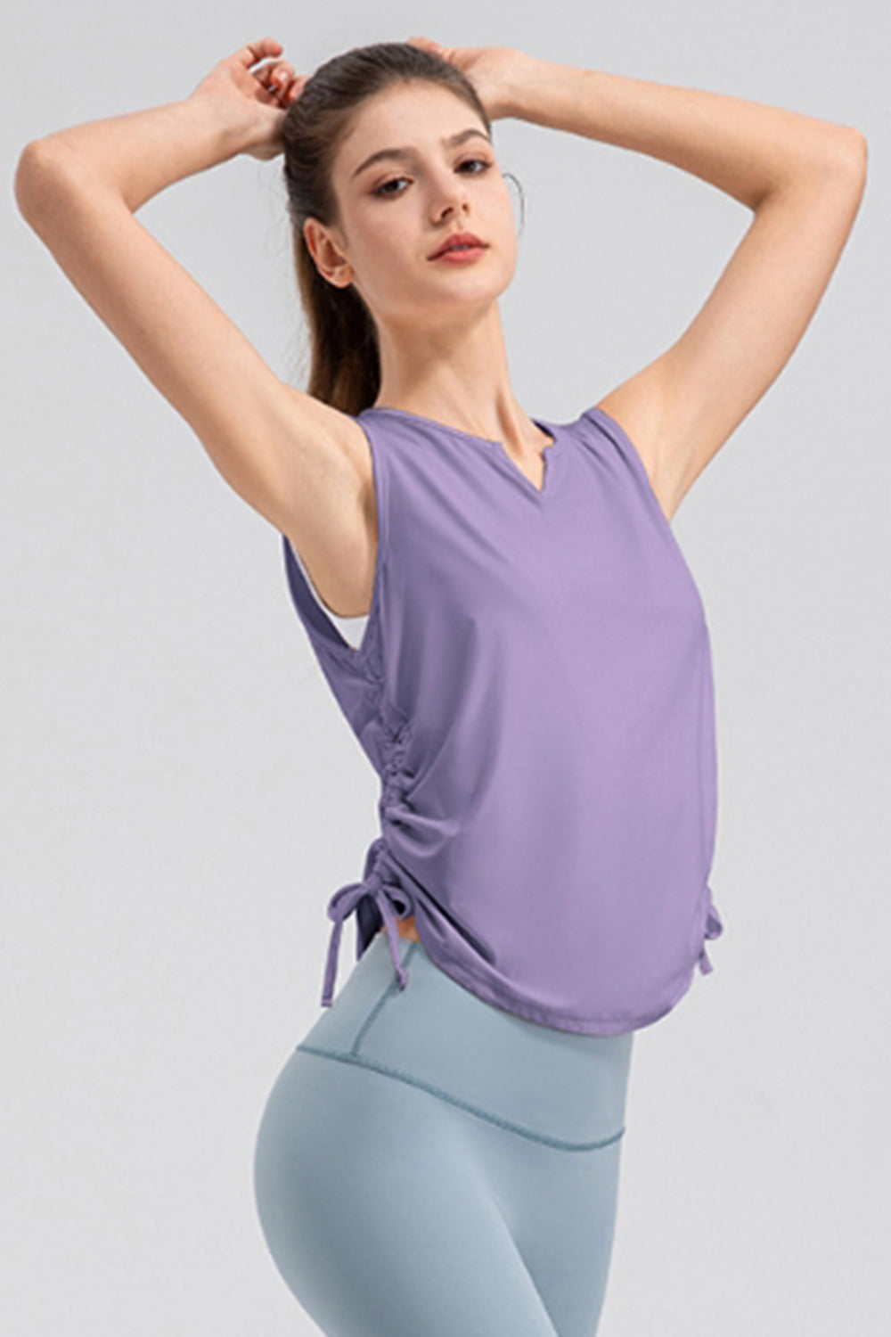 Notched Wide Strap Active Tank 