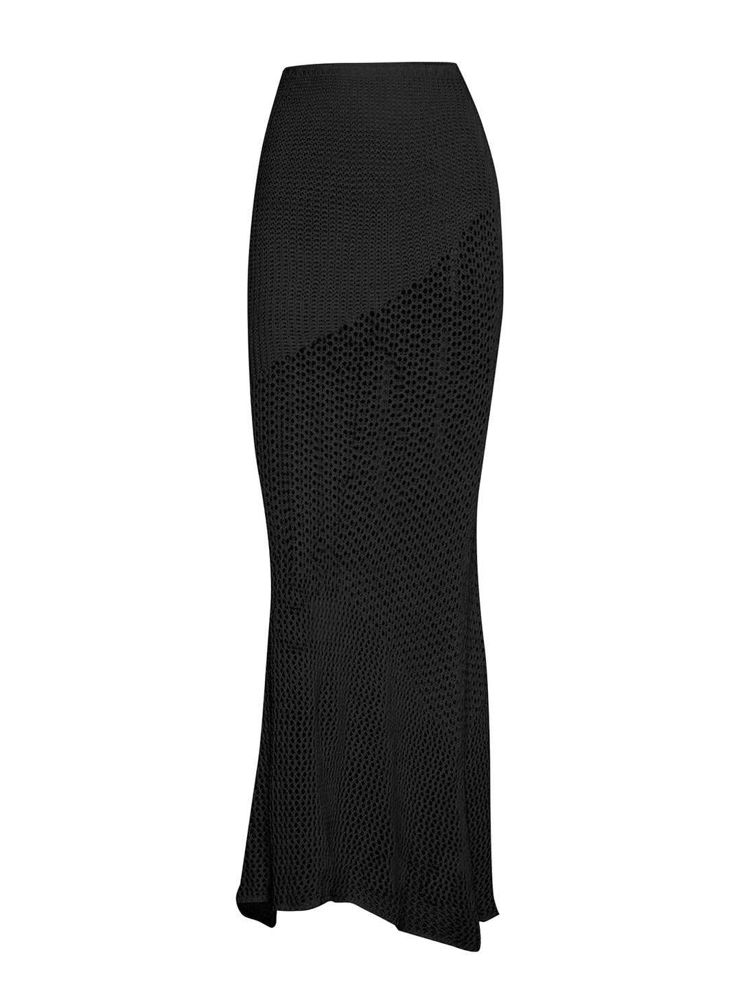 Tied Long Sleeve Top and Skirt Cover Up Set 