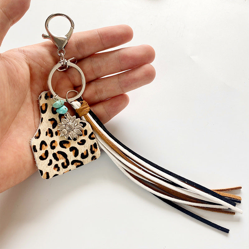 Turquoise Fringe Detail Key Chain 