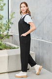 Double Take Full Size Sleeveless Straight Jumpsuit 