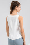 Wide Strap Round Neck Active Tank 