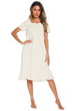Lace Detail Square Neck Lounge Dress 