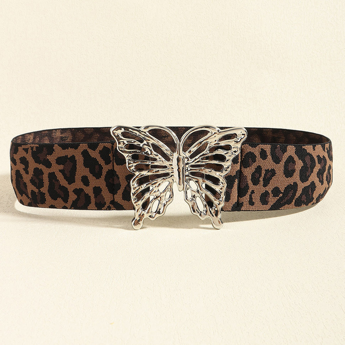 Butterfly Alloy Buckle Elastic Belt 