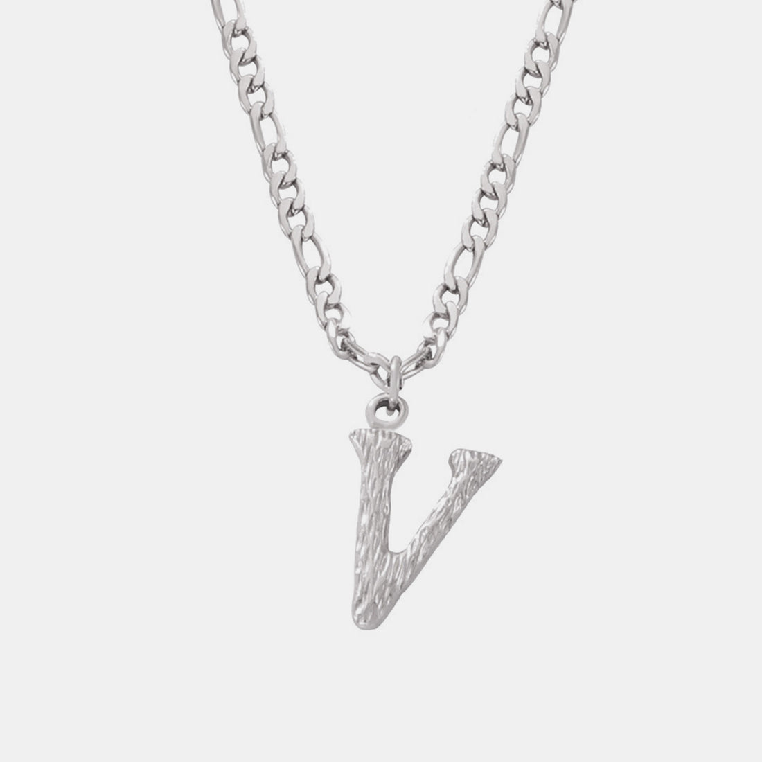 Titanium Steel Letter Pendant Necklace 