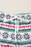 Letter Graphic Round Neck Top and Printed Shorts Lounge Set Lingerie & Nightwear