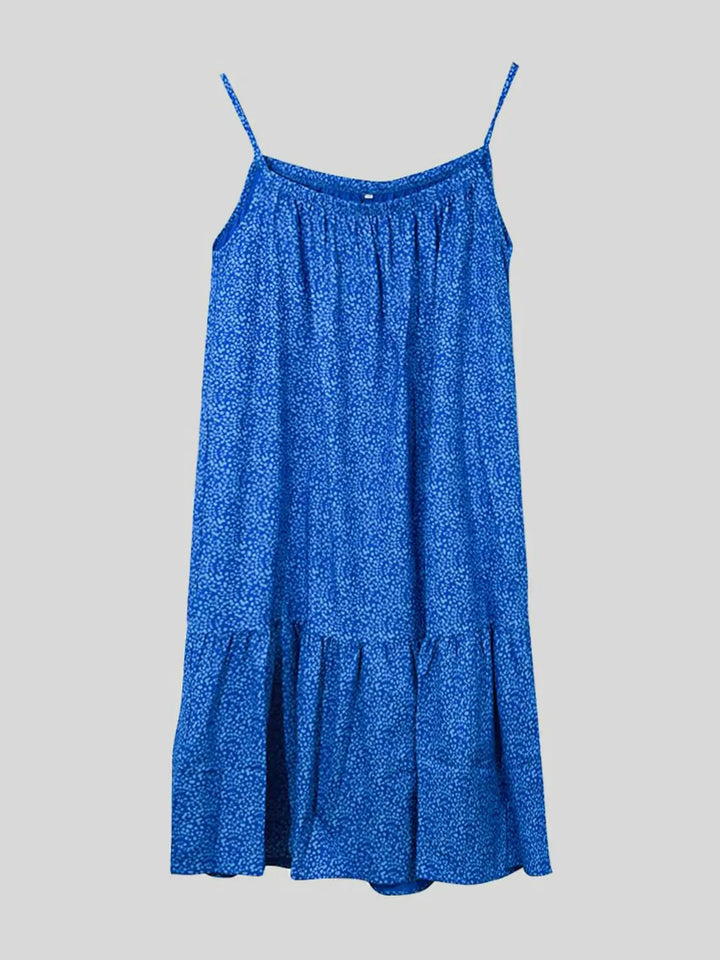 Full Size Printed Sleeveless Mini Cami Dress 