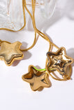 Rhinestone Decor Star Box Pendant Necklace 