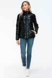Snobbish Pocketed Zip Up Turtleneck Puffer Jacket 