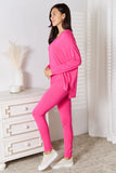 Basic Bae Full Size V-Neck Soft Rayon Long Sleeve Top and Pants Lounge Set 