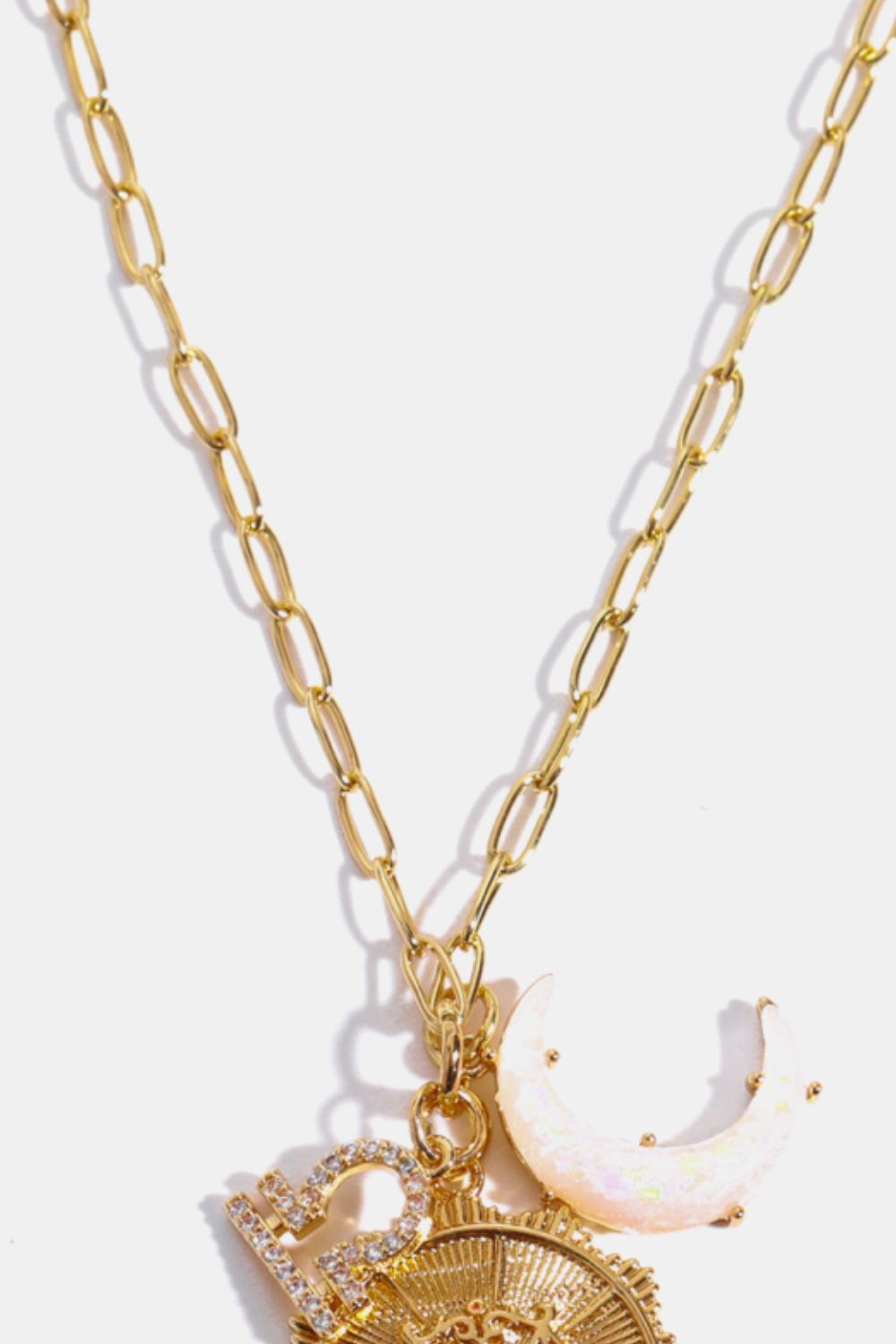 Constellation and Moon Pendant Copper Necklace 