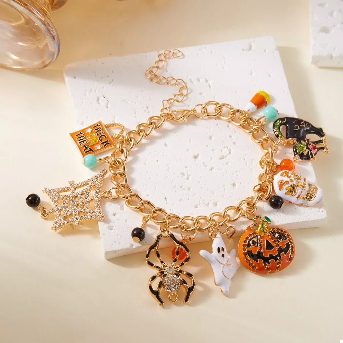 18K Gold-Plated Halloween Theme Bracelet 
