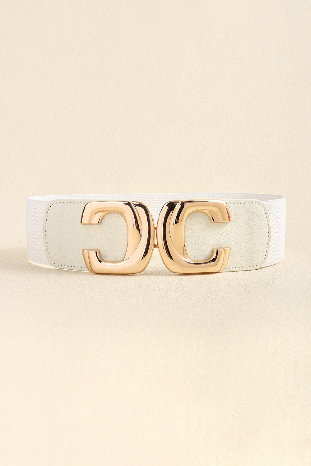 Zinc Alloy Buckle Elastic Wide Belt 