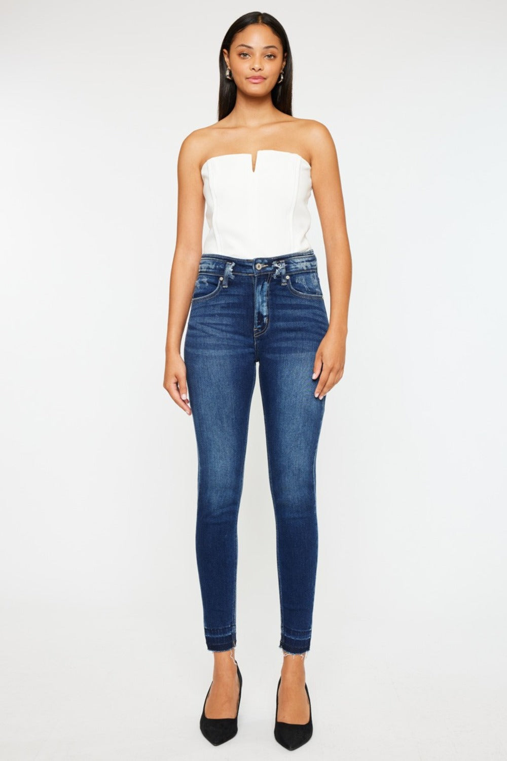 Kancan Full Size High Rise Ankle Skinny Jeans 