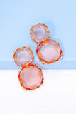 Geometrical Shape Zinc Alloy Frame Dangle Earrings 