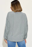 Basic Bae Full Size Ribbed Round Neck Long Sleeve T-Shirt Sweaters & Cardigans