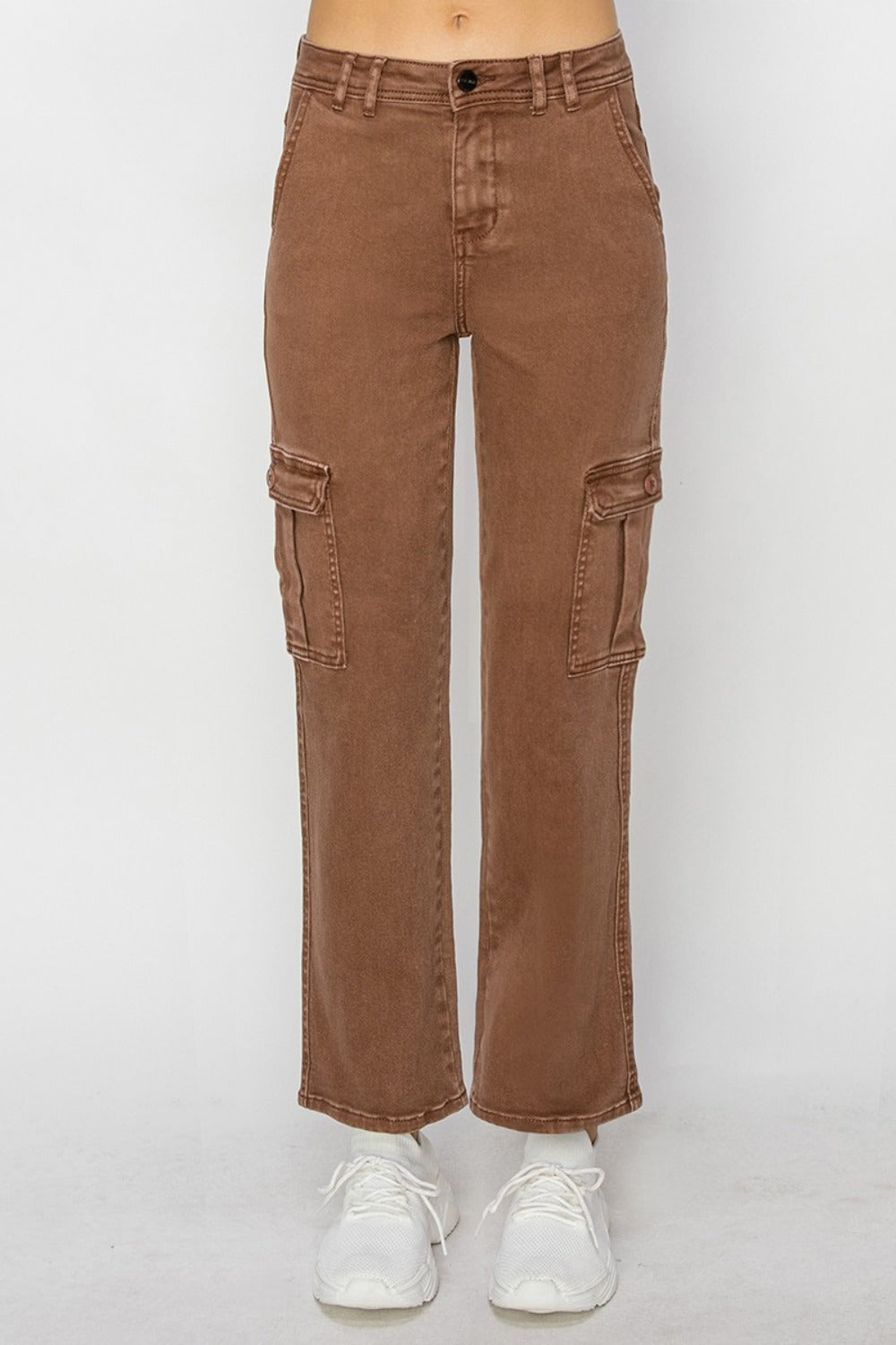 Risen Full Size High Rise Cargo Jeans 