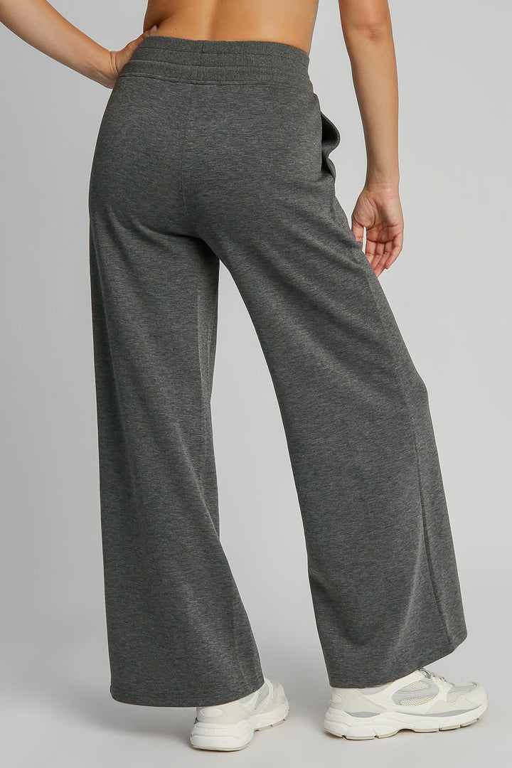 Umgee Full Size Drawstring Wide Leg Pants with Pockets 
