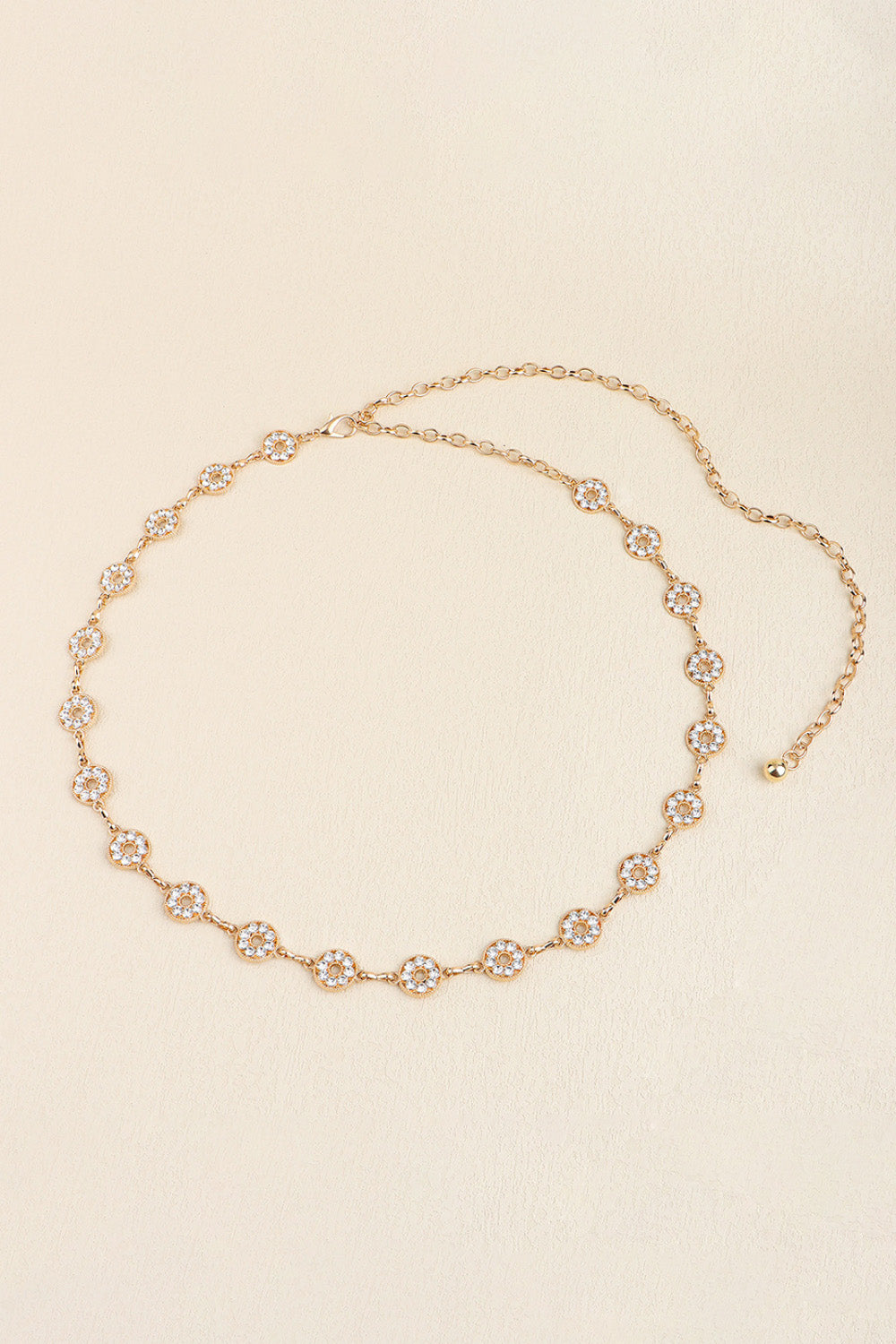 Rhinestone Decor Zinc Alloy Belt 